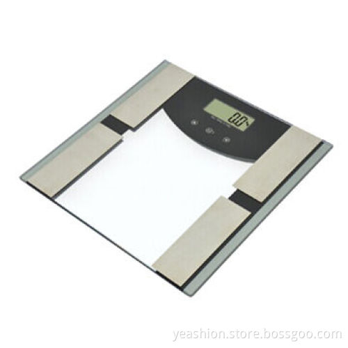 Digital body fat analyzers, glass top with auto-off and low battery indication